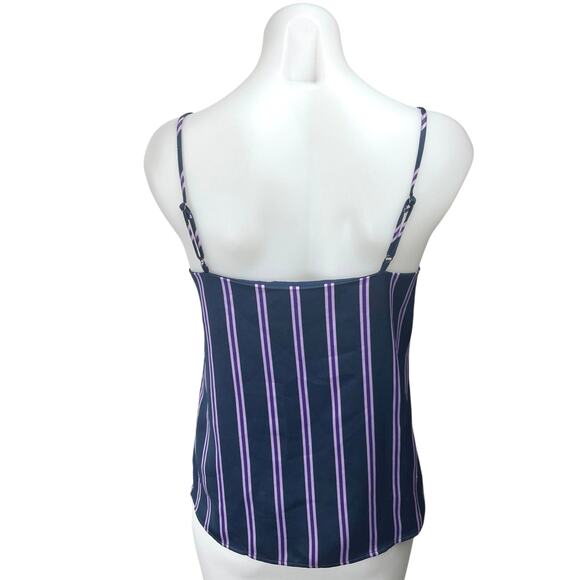 Banana Republic Blue Striped Sleeveless V-neck Cami Camisole Tank Top Size XS - Picture 2 of 4